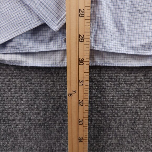 Ermenegildo Zegna 15.5 Cotton Tailored Blue French Cuff Check Men Shirt Spread - Picture 8 of 16